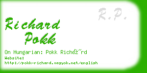 richard pokk business card